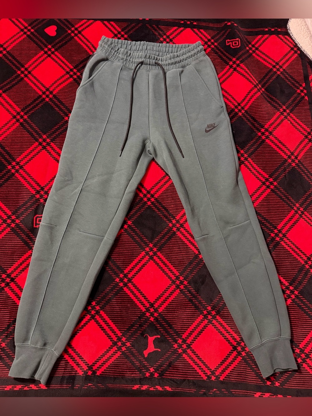 Nike Tech Fleece Green Joggers- Size Small